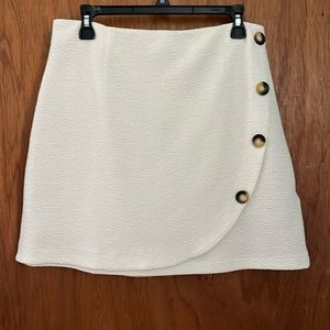 Maeve Faux wrap mini skirt